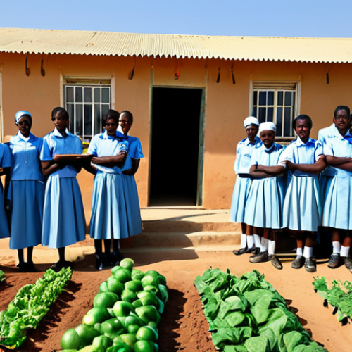 Home 25 **
"A modern Chadian schoolhouse, filled with students in appropriate school uniforms, learning from a teacher. Outside, there is a vibrant vegetable garden showcasing agricultural diversity. Background: A clear blue sky above the Sahel. safe for work, appropriate content, fully clothed, educational, family-friendly, perfect anatomy, correct proportions, natural pose, professional photography, high quality"
**