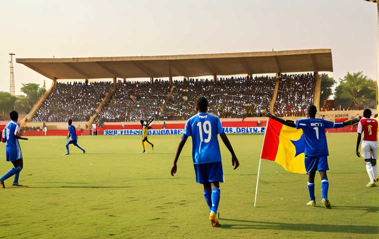 차드에서 인기 있는 스포츠 - **Image Prompt 1: Passionate Football in N'Djamena**
A highly dynamic and vibrant scene capturin...