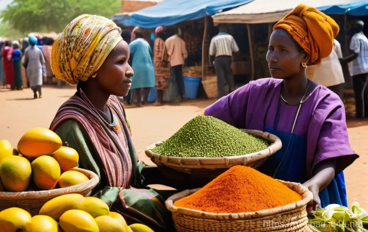 차드의 여성 인권과 사회적 역할 - **Prompt:** A strong Chadian woman in her late 20s, dressed in a vibrant, modest traditional wrapper...